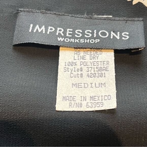 Beautiful Vintage Impressions Maxi Dress with gauze overlay Size M Black/Blue - Picture 6 of 10